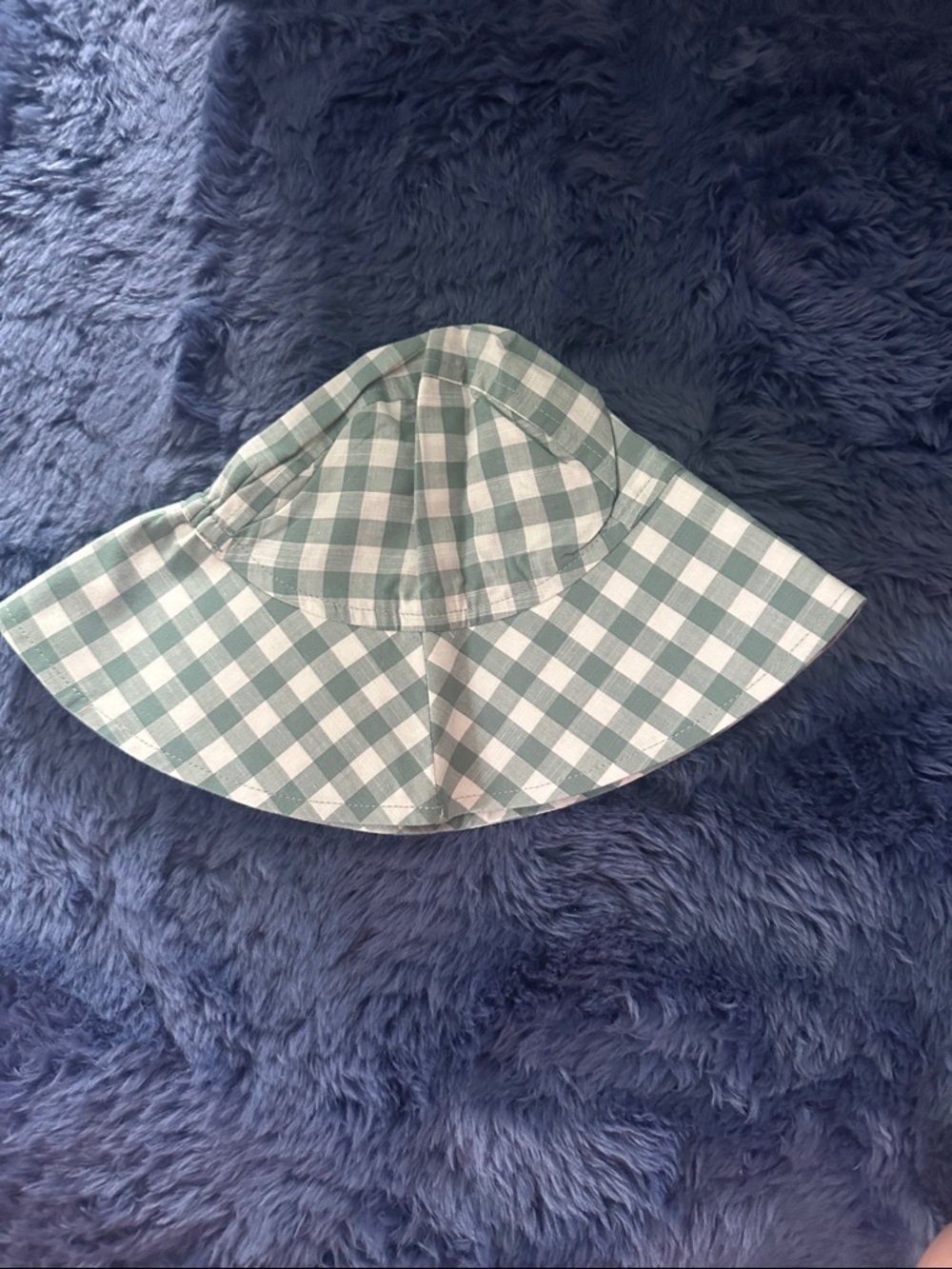 Pehr Kids Gingham Bucket Hat in Mint Green
